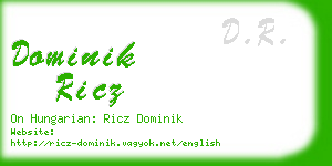 dominik ricz business card